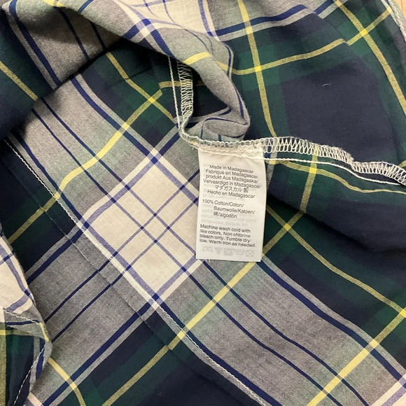 J. Crew Women’s Blue Green Lightweight Plaid Button Up Long Sleeve Shirt SMALL - Picture 6 of 9